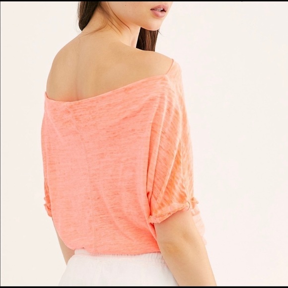 Free People // We The Free Astrid Red Lotus Tee Top - Picture 4 of 16